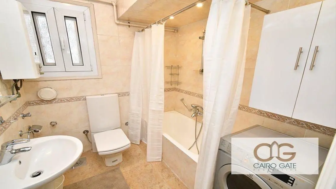 High-Ceiling 2-Bed Apartment with Terrace in Zamalek