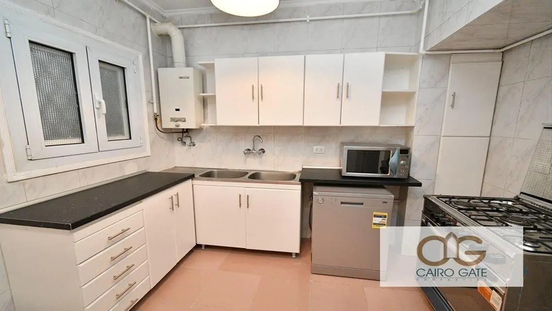 High-Ceiling 2-Bed Apartment with Terrace in Zamalek
