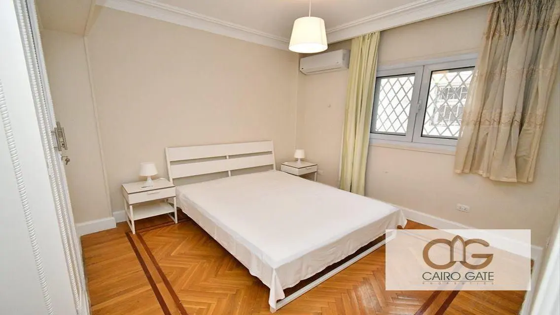 High-Ceiling 2-Bed Apartment with Terrace in Zamalek