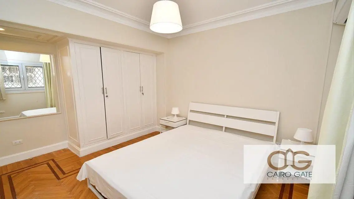High-Ceiling 2-Bed Apartment with Terrace in Zamalek