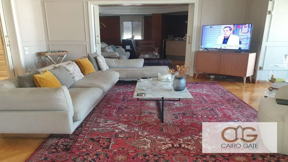 Modern Semi-Furnished Apartment with Nile View in Zamalek