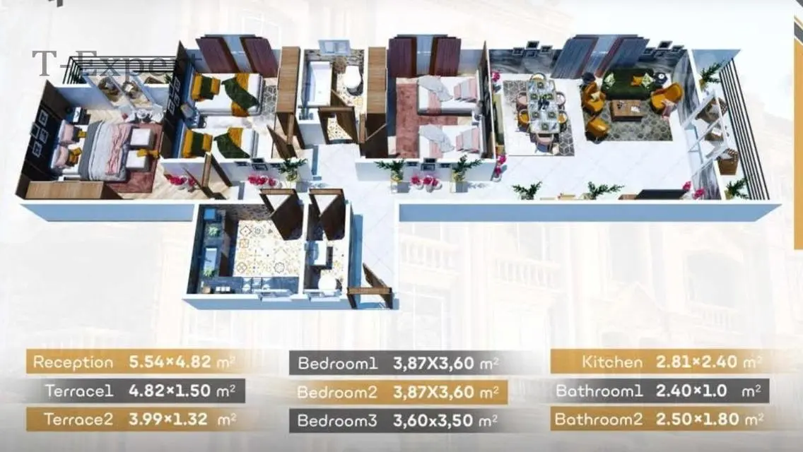 Luxurious Apartment with Spacious Layout