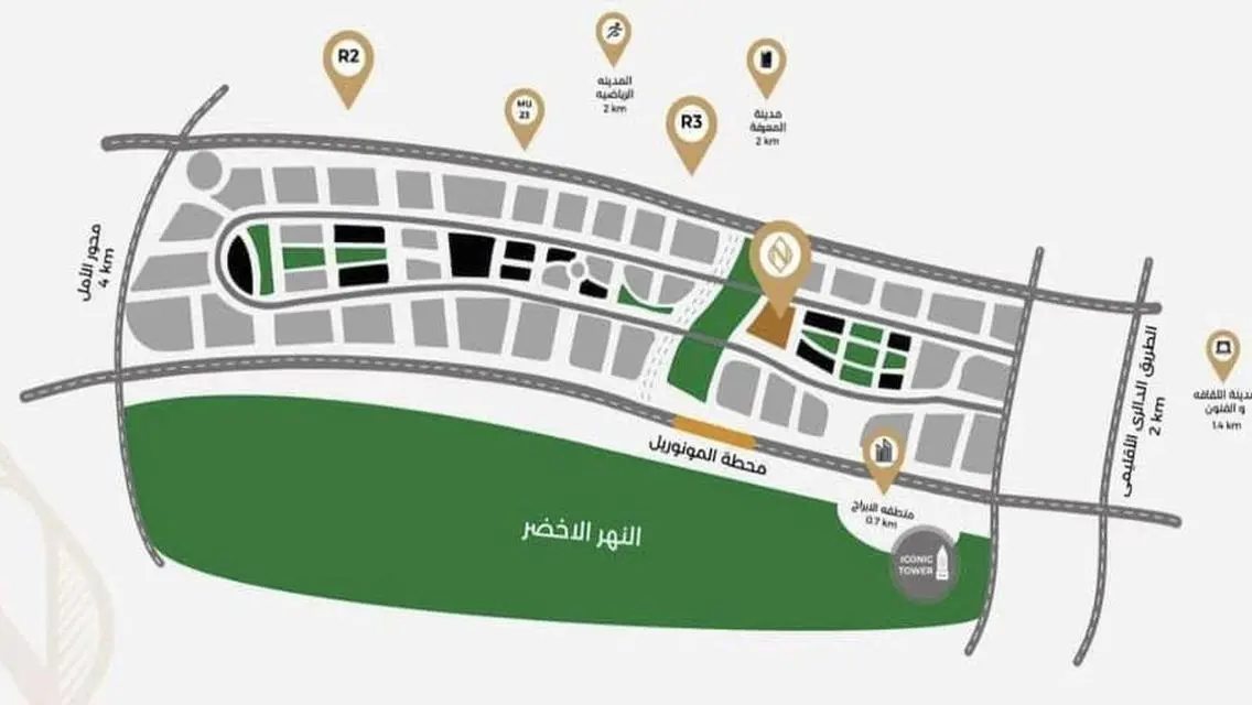 شقة فاخرة في قلب القاهرة - برج مزدوج مع مواقف سيارات