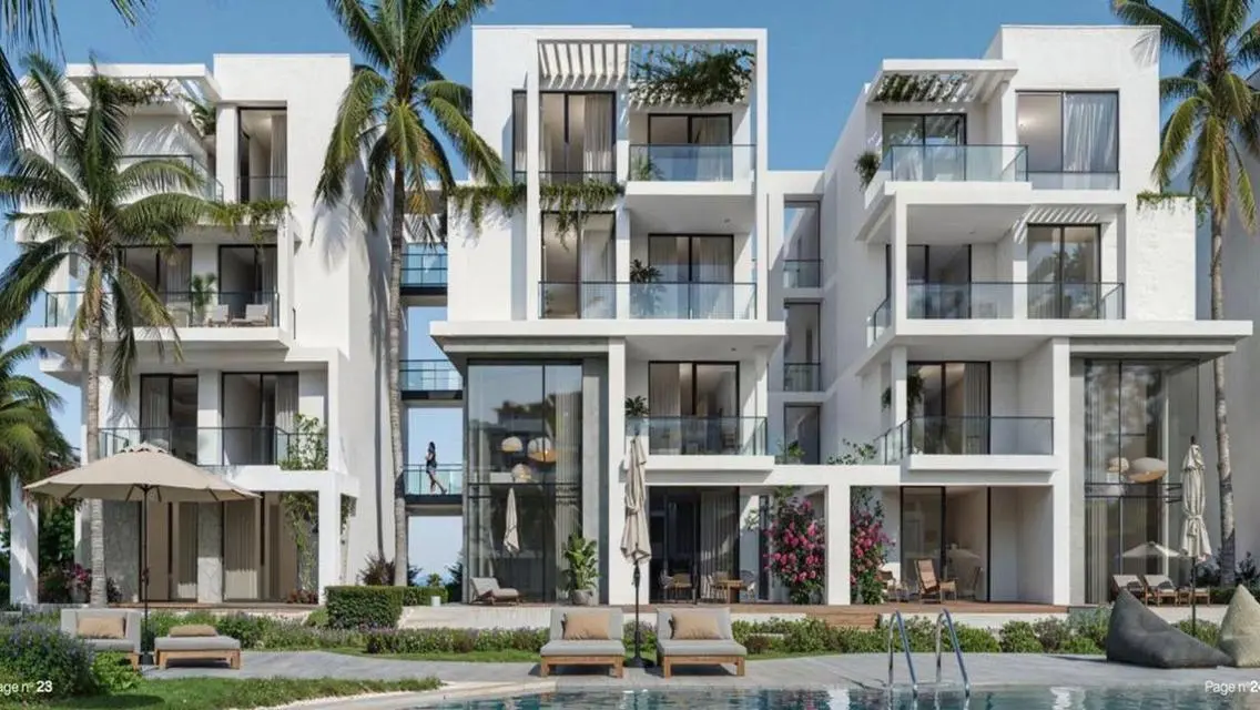 Finished chalet for sale in Amwaj, North Coast