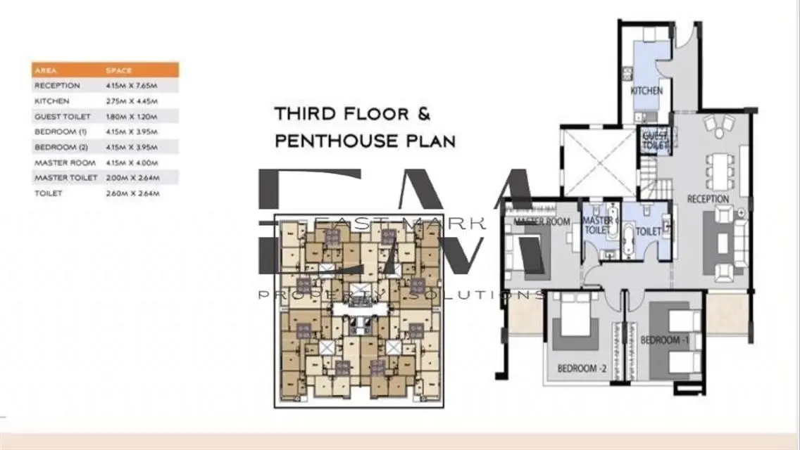 Penthouse for Sale in Galleria Moon Valley
