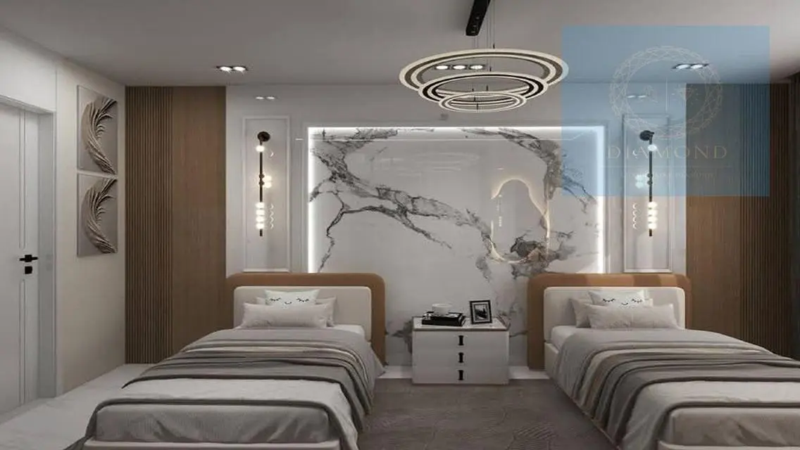 Hotel Design 2bedrooms apartment wide garden view