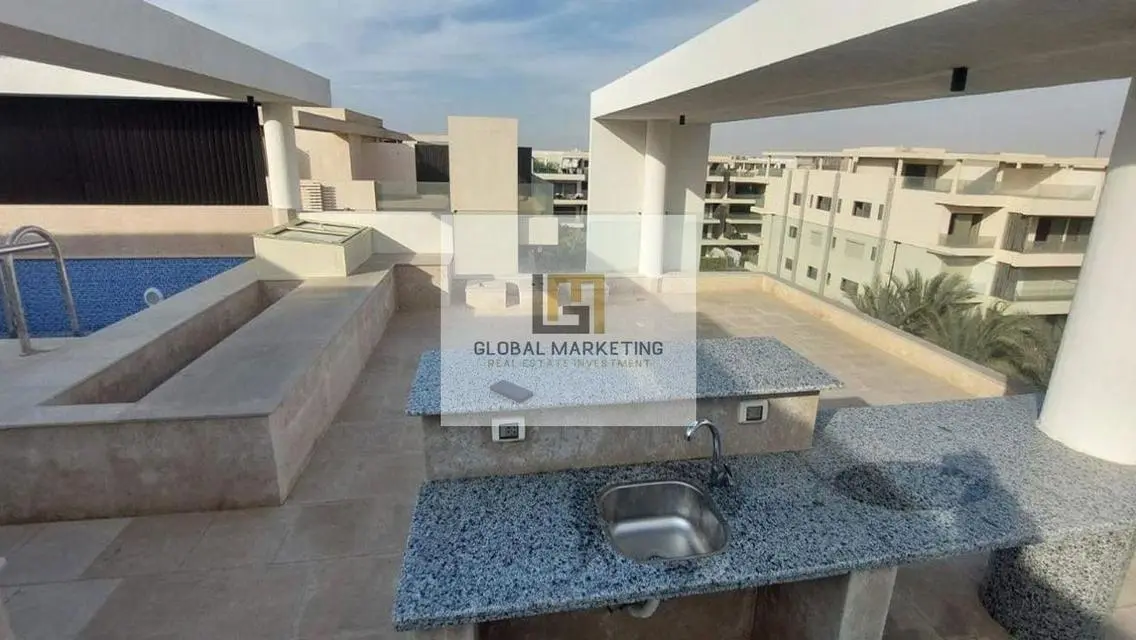 Modern furnished penthouse with pool for rent
