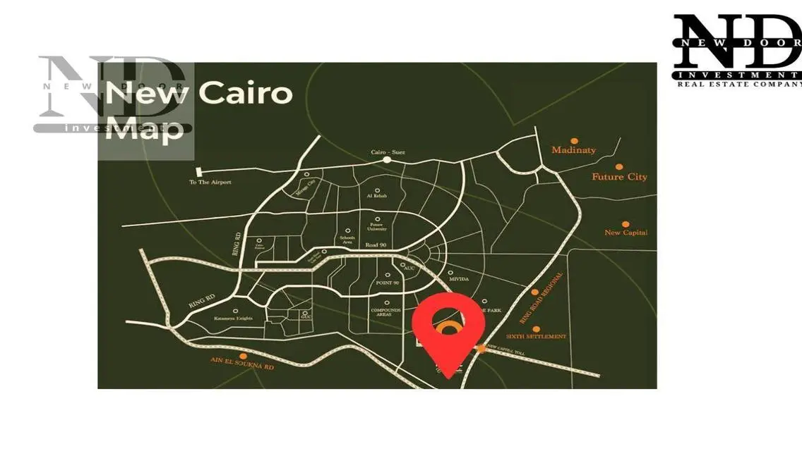 شقة 115م  بالقاهرة الجديدة بالتقسيط على 10سنوات