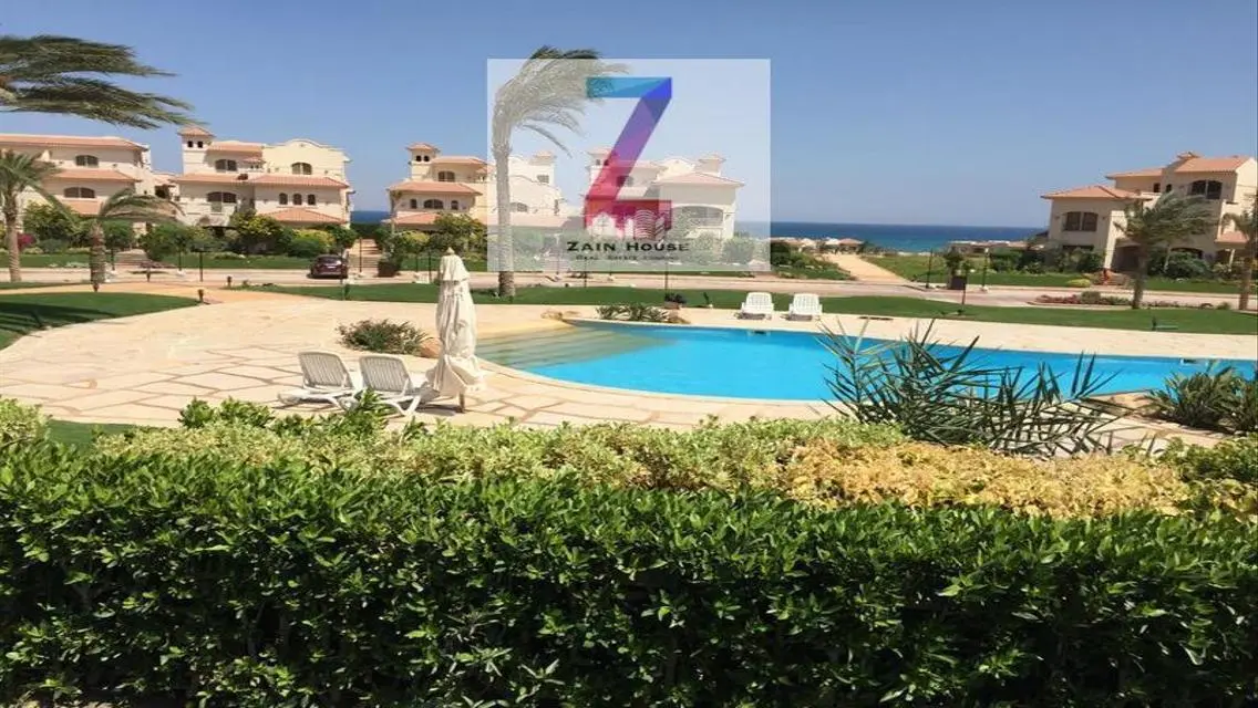 شاليه  بجاردن فيو مميز بحر وبول مفروش فرش مستورد