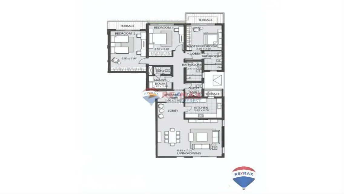 Finished Apartment with ACs in Pyramids Hills