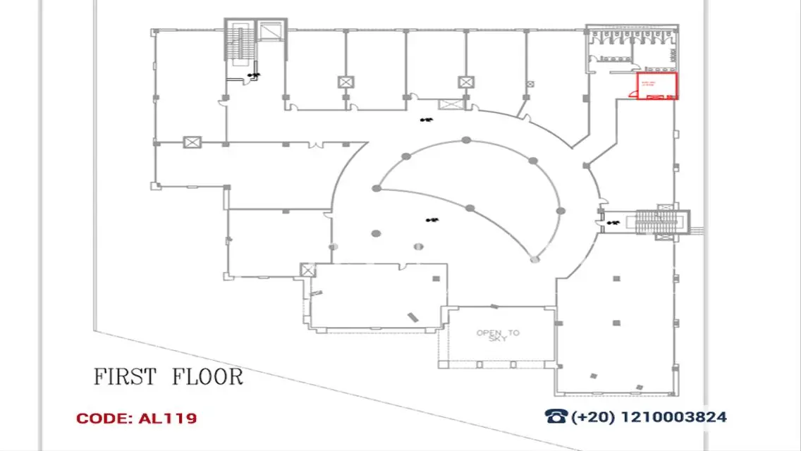 Administrative Floor for Rent ,1958 m² ,New Cairo