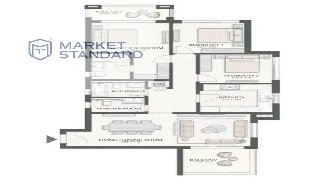 Apartment corner For Sale at Mivida Pool view