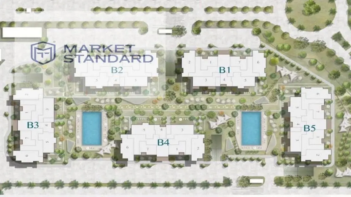 Apartment corner For Sale at Mivida Pool view