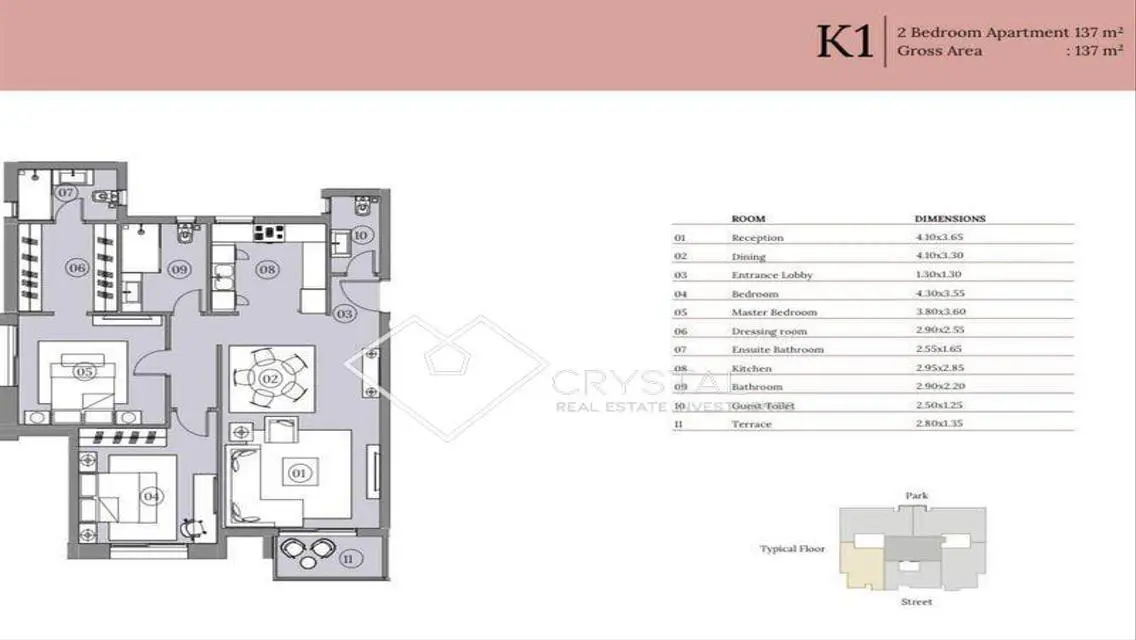 Apartment 2bed, Delivery 2027, View Landscape