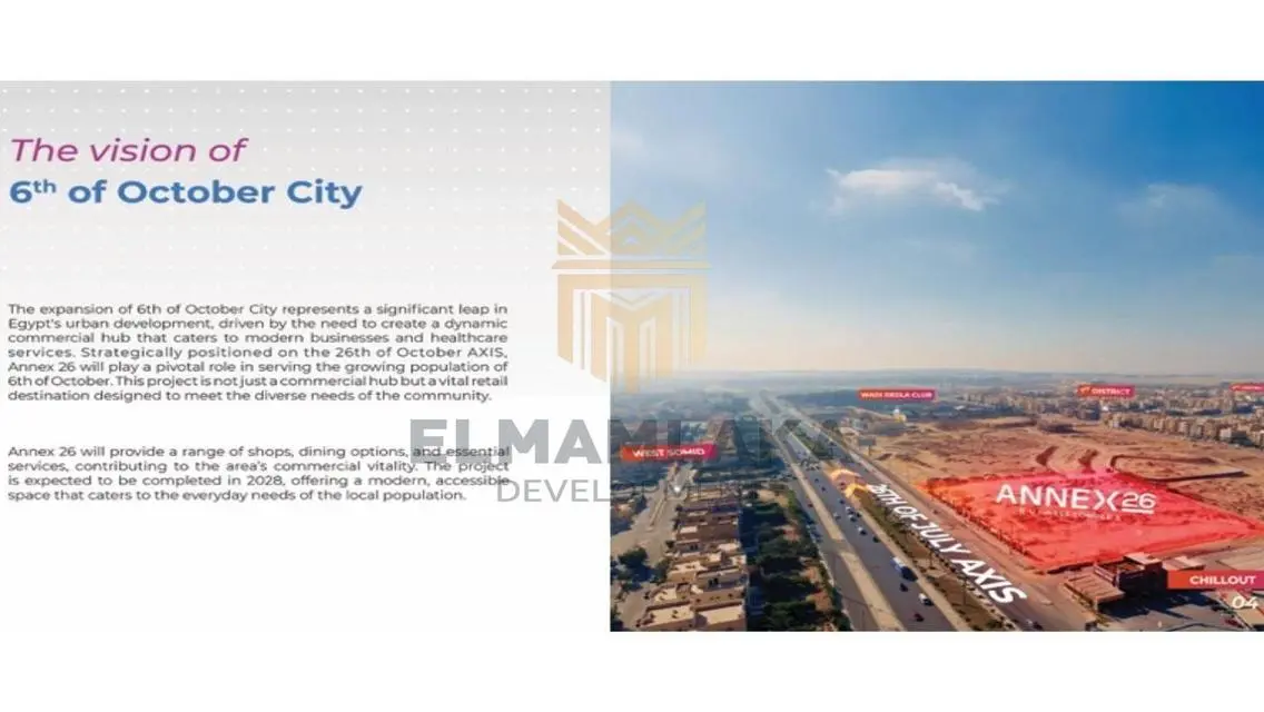 مشروعك Annex26 – على محور 26 يوليو مباشرة