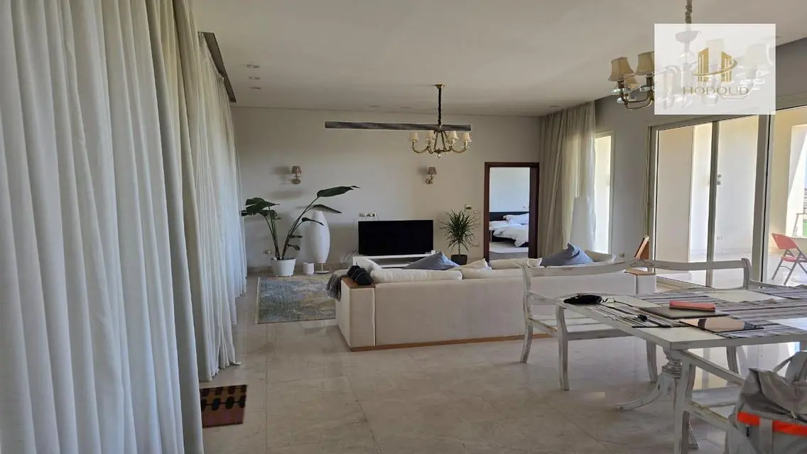 Furnished apartment with large terrace for rent in Katameya Dunes
