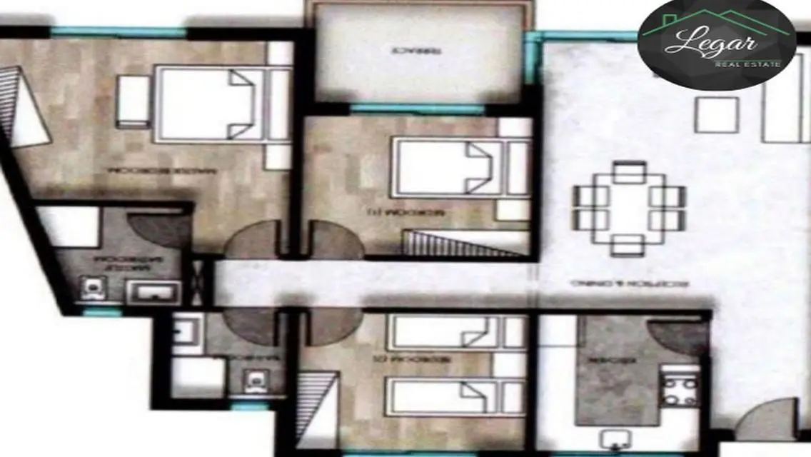 For rent in Kian, 3-bedroom super deluxe apartment