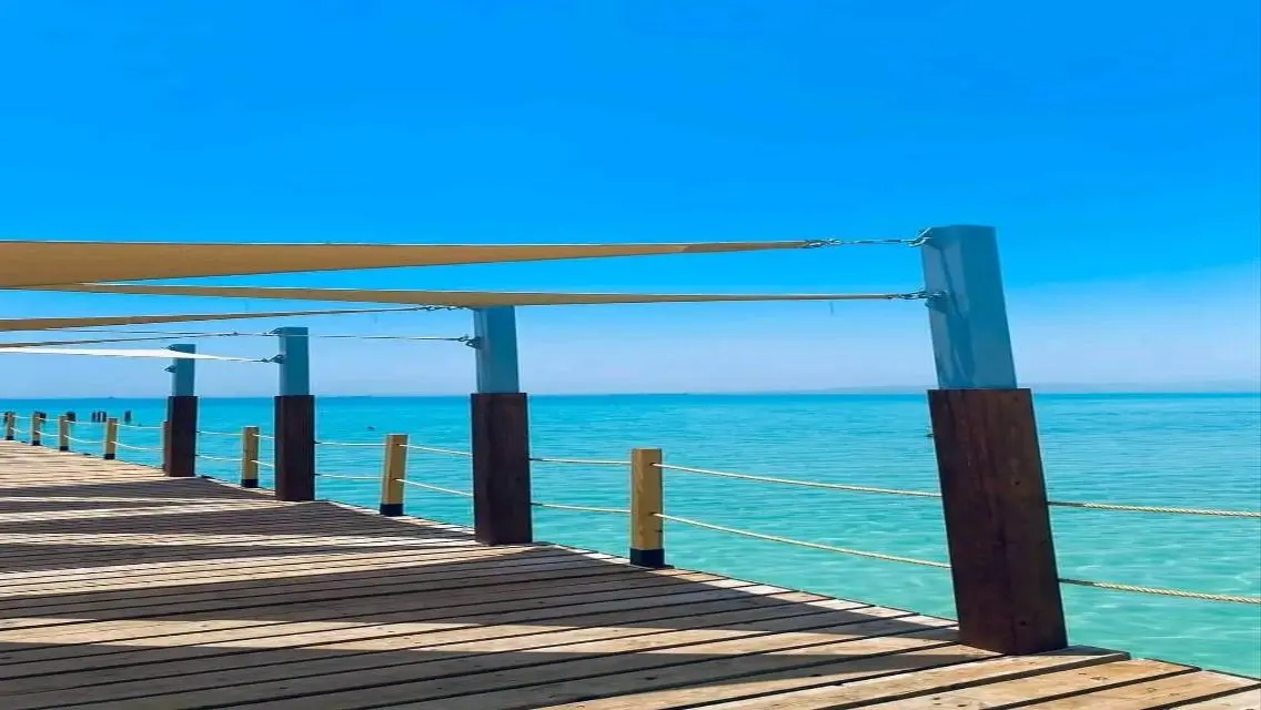 nozha beach with brivate roof