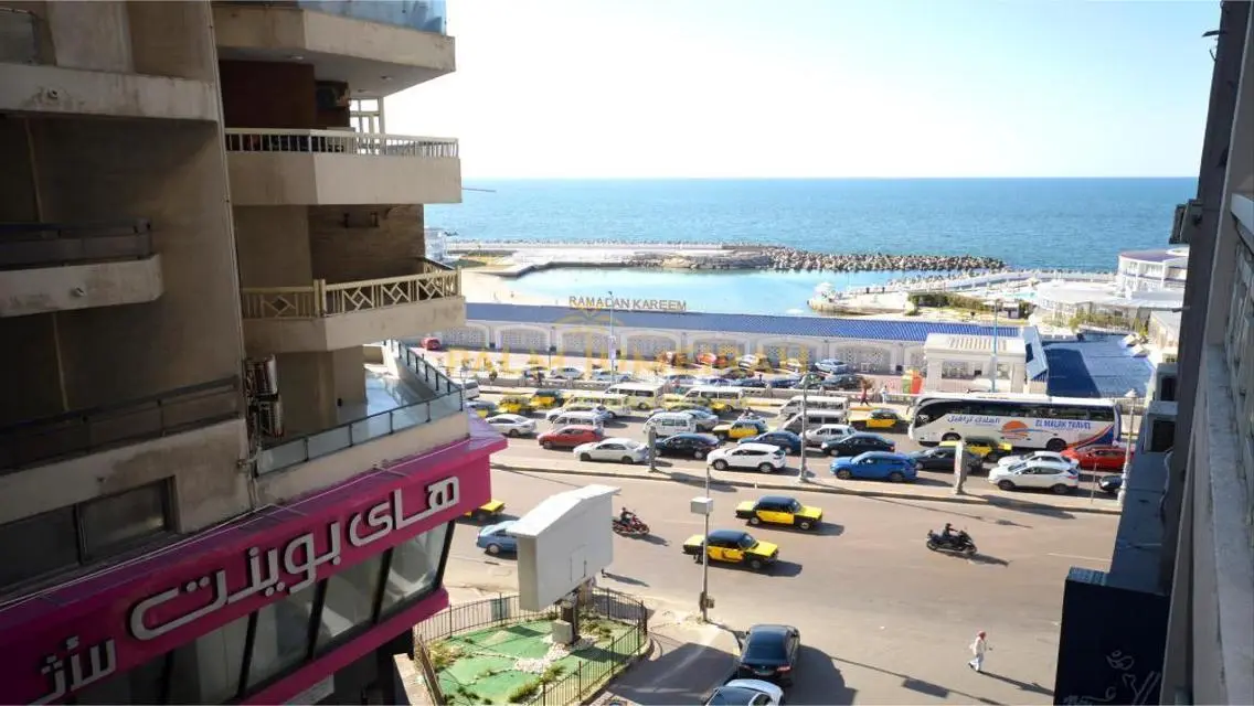 شقة للبيع بالفرش 280 م رشدي (شارع سوريا) فيو البحر