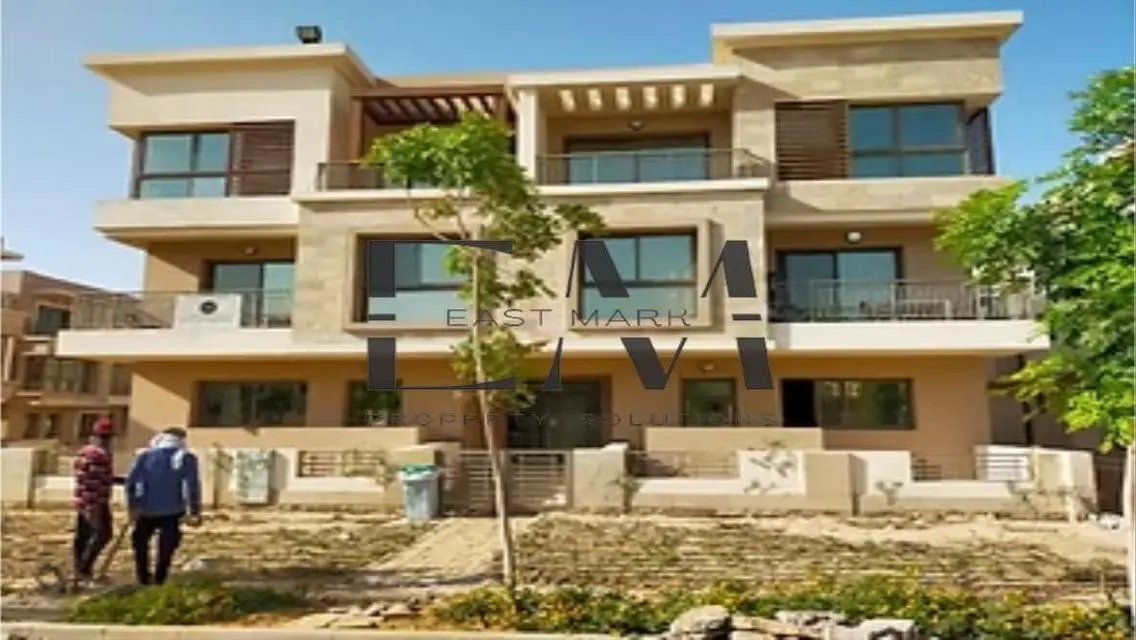 Apartment landscape view in Taj City compound
