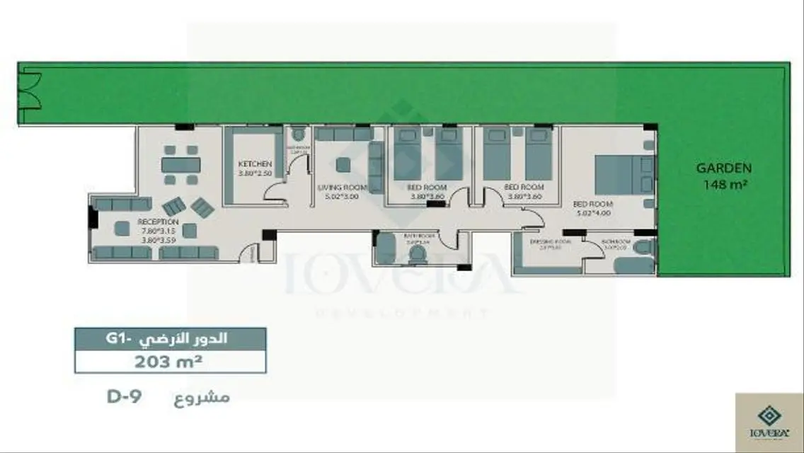 أرضي بجاردن بحري ناصية ممر على شارع رئيسي أقل سعر