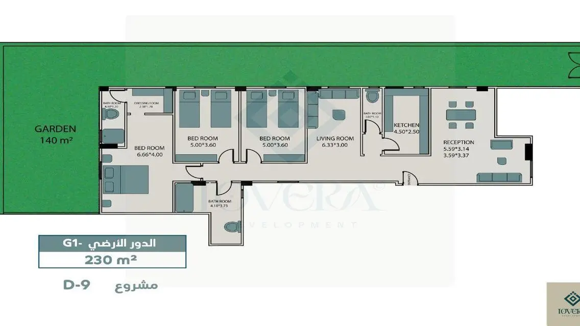 Waterfront apartment in front of Al Jazira Club
