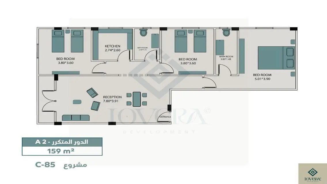 Apartment in front of Al Jazira Club