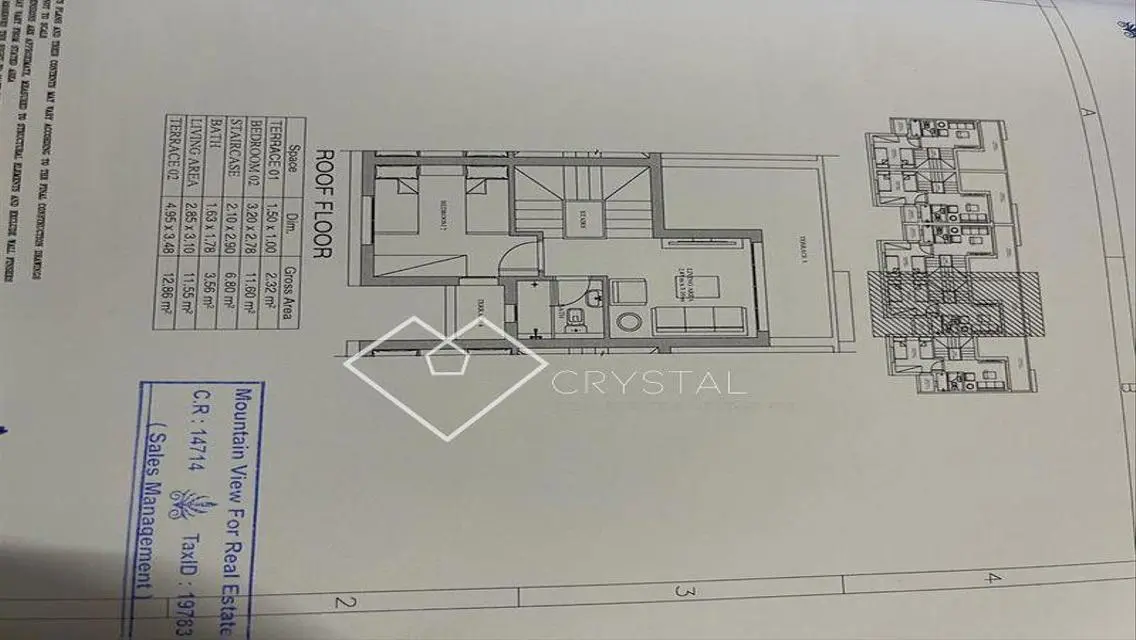 Townhouse with roof in Evia Village, prime locatio